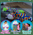 JUGLES® - Pelúcia que vira saco do dormir - Bibi Unicórnio