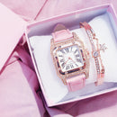 Relógio Feminino + Bracelete De Diamante - SkyFlair™