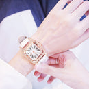 Relógio Feminino + Bracelete De Diamante - SkyFlair™