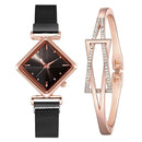 Relógio Feminino + Bracelete - EleganceLuxury™