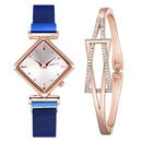 Relógio Feminino + Bracelete - EleganceLuxury™