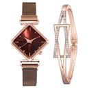 Relógio Feminino + Bracelete - EleganceLuxury™