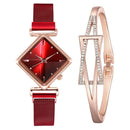Relógio Feminino + Bracelete - EleganceLuxury™