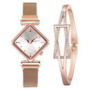 Relógio Feminino + Bracelete - EleganceLuxury™