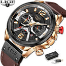 Relógio Masculino LIGE Chronograph